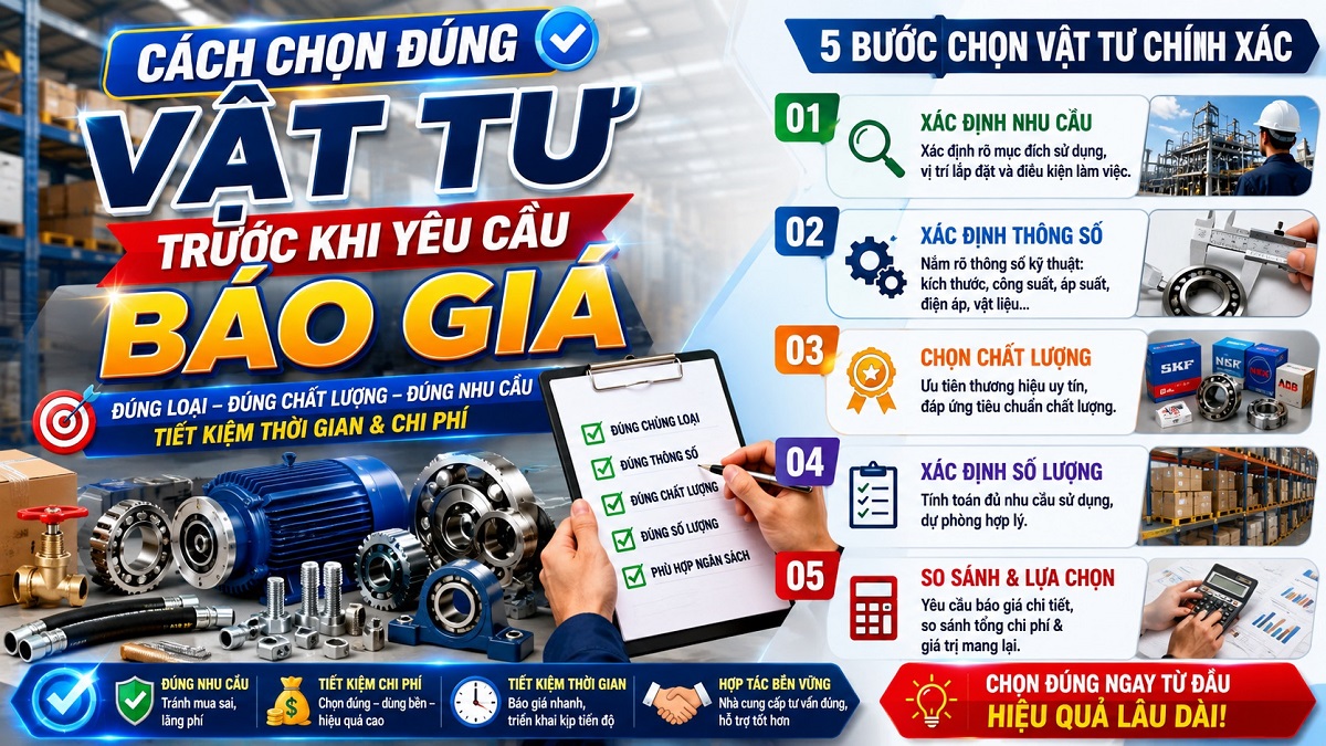 Cách Chọn Đúng Vật Tư Trước Khi Yêu Cầu Báo Giá