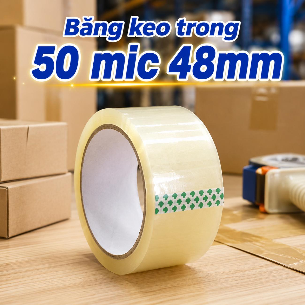 Băng keo trong OEM-1825 50 mic 48mm
