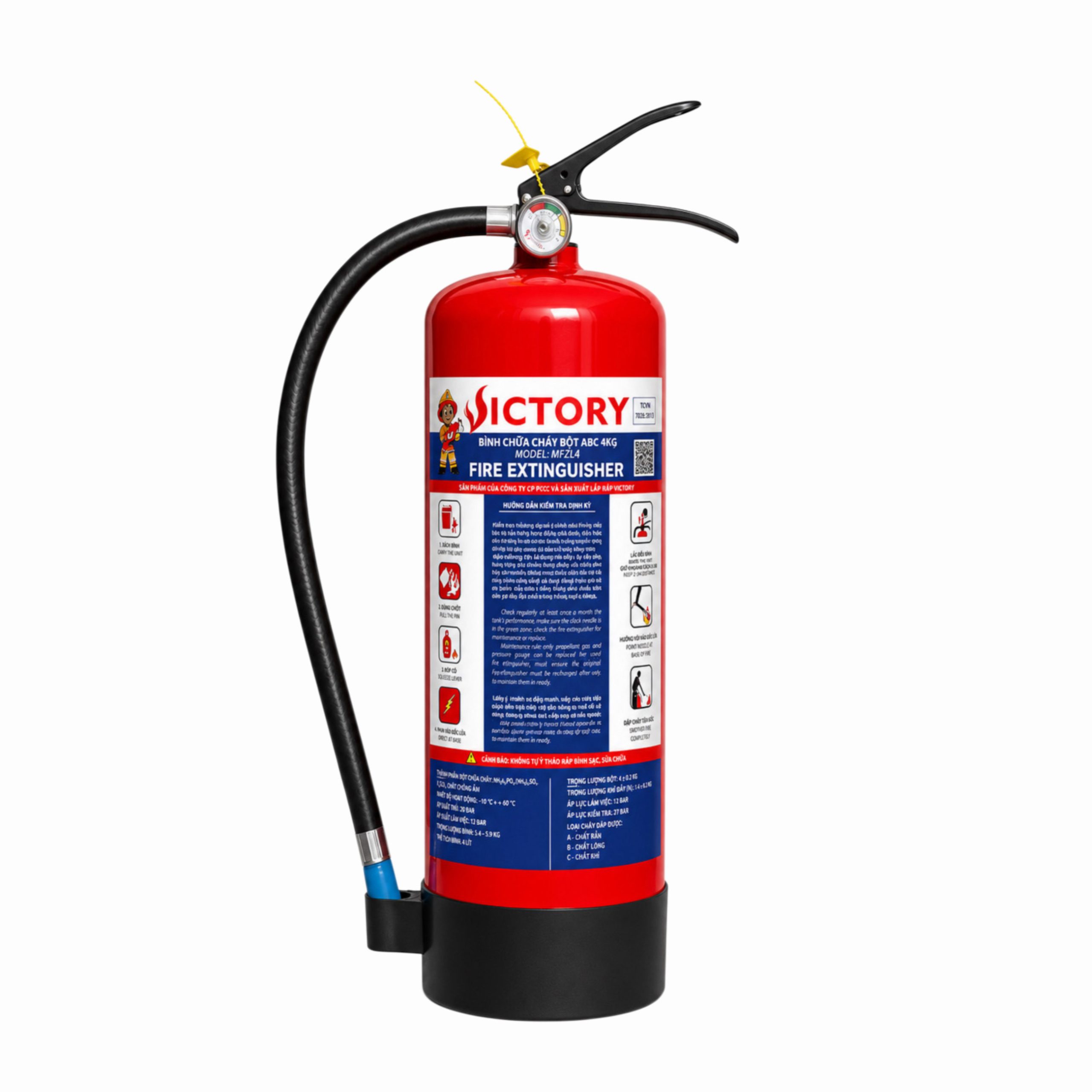 Bình chữa cháy Victory dạng bột ABC 4kg