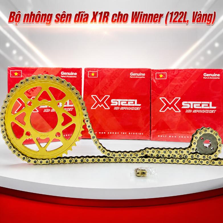 Bộ nhông sên dĩa X1R cho Winner (122L, Vàng) 070915