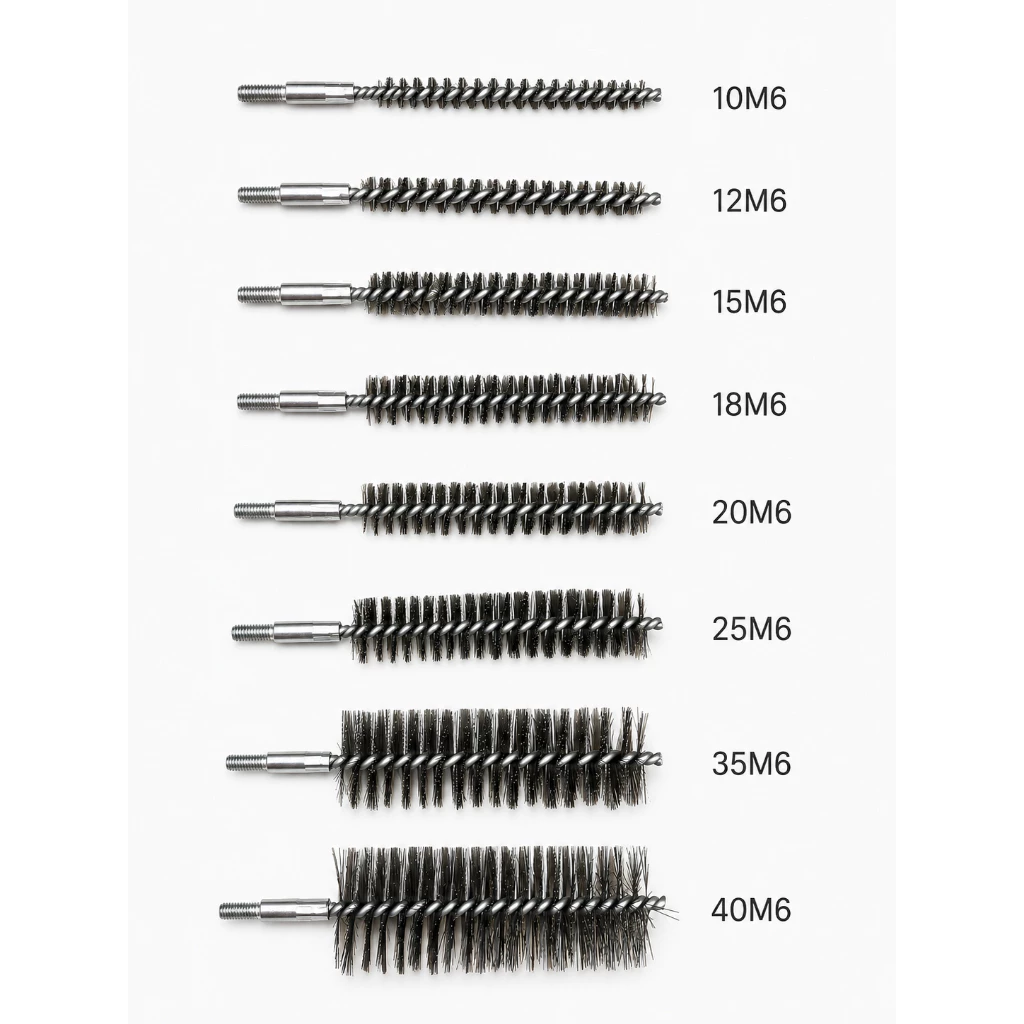 Chổi thép vệ sinh chuôi ren M6, đường kính 40mm