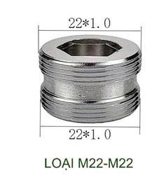 Đầu chuyển đổi ren ngoài inox 304, M22-M22