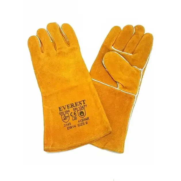 Găng tay da hàn chịu nhiệt chống cháy EW 14 cao cấp T116, dài 36cm