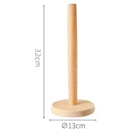 Giá đỡ giấy cuộn gỗ đế tròn, đường kính 13 x H32cm
