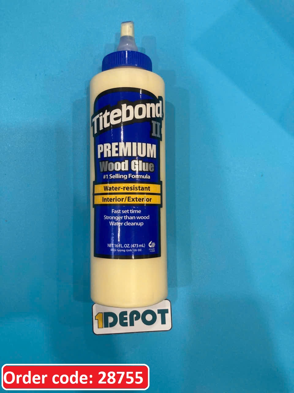 Keo dán gỗ TiteBond II Premium Wood Glue, 473ML/chai