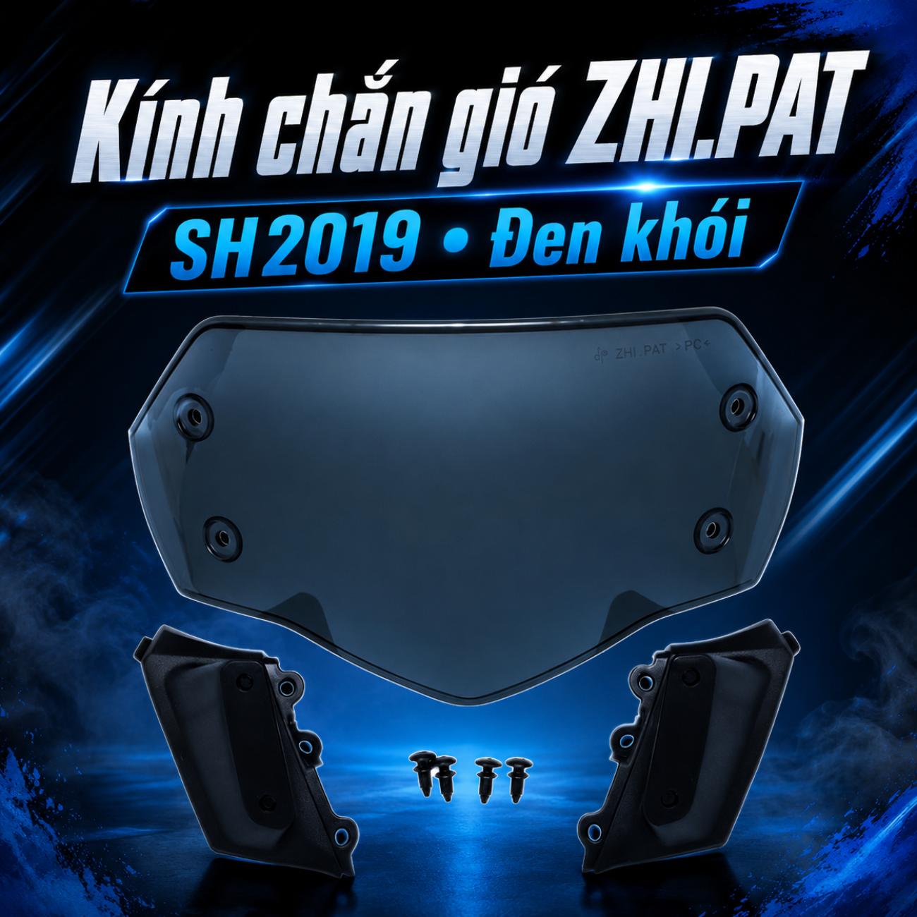 Kính chắn gió ZHI.PAT SH2019 màu đen khói