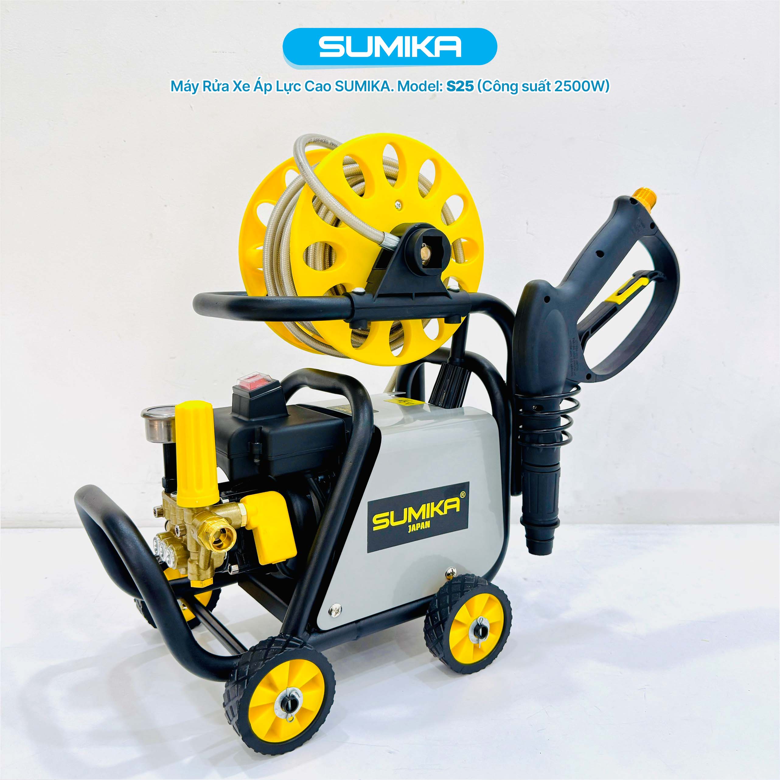 Máy rửa xe áp lực cao SUMIKA S25, công suất 2500W