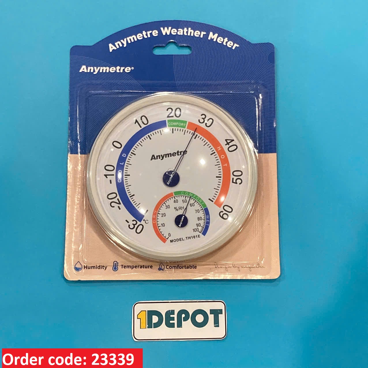 Nhiệt ẩm kế Anymetre TH101E  dải đo nhiệt độ -30 ~ 50 ° C, dải đo độ ẩm 20 ~ 100%