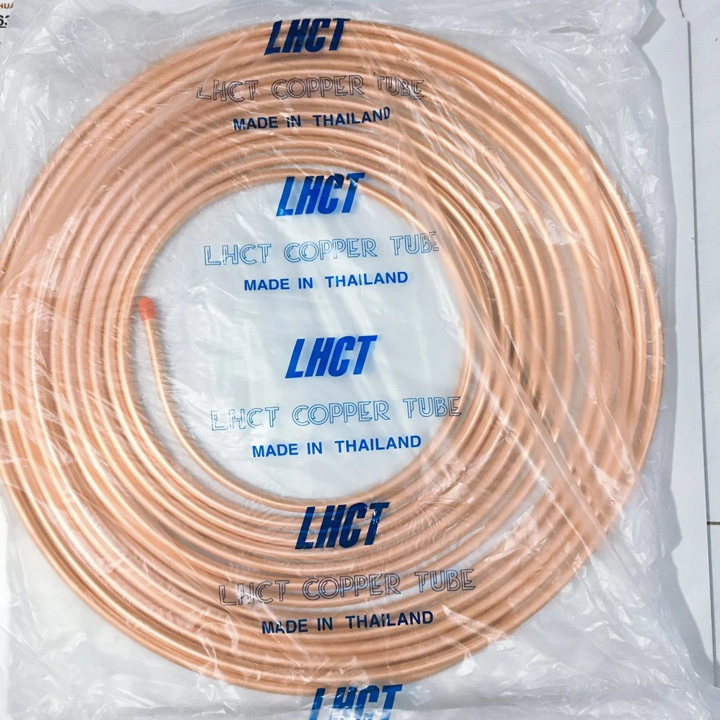 Ống đồng phi 10 Thái Lan LHCT, D9.52mm x 0.8mm x 15m