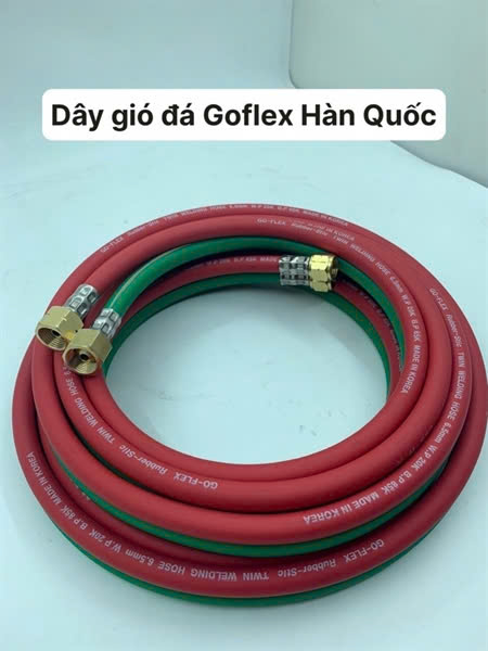 Ống gió đá nhựa PVC Goflex, đường kính trong 6.5mm, đầu bấm ren 14mm, cuộn 20m
