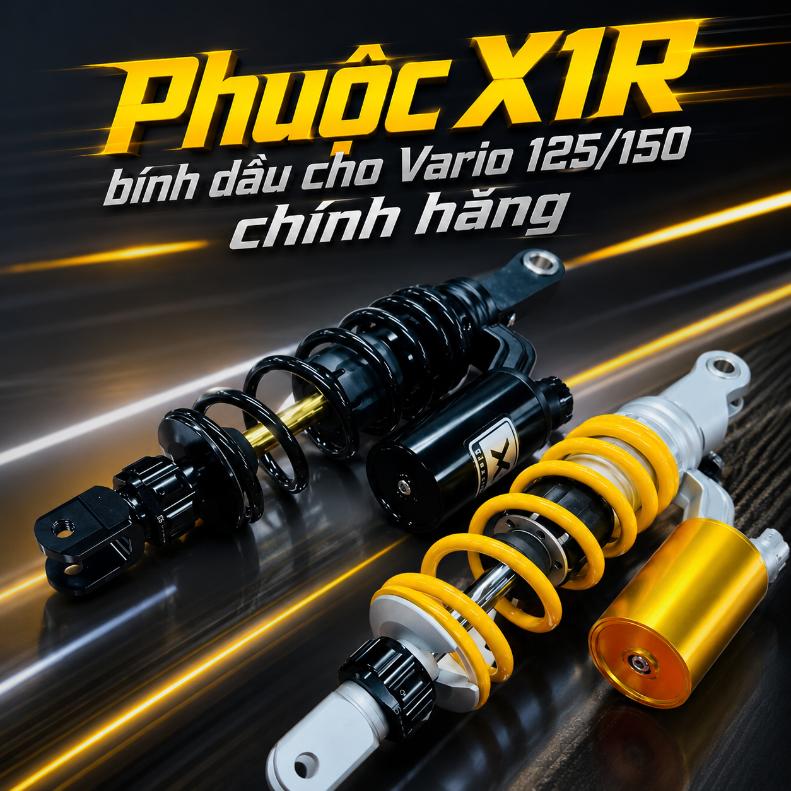 Phuộc X1R bình dầu cho Vario 125/150 chính hãng