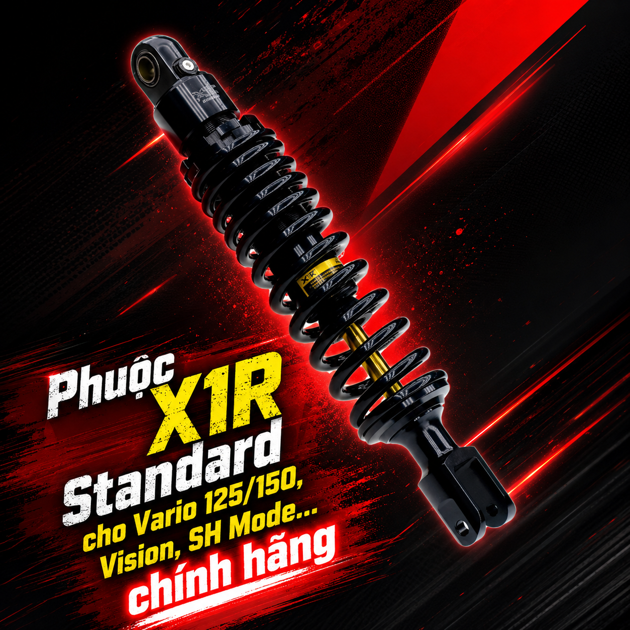 Phuộc X1R Standard cho Vario 125/150, Vision, SH Mode chính hãng