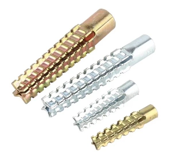 Tắc kê nở sắt ren cưa xi kẽm M8X38mm (50 cái/ gói)