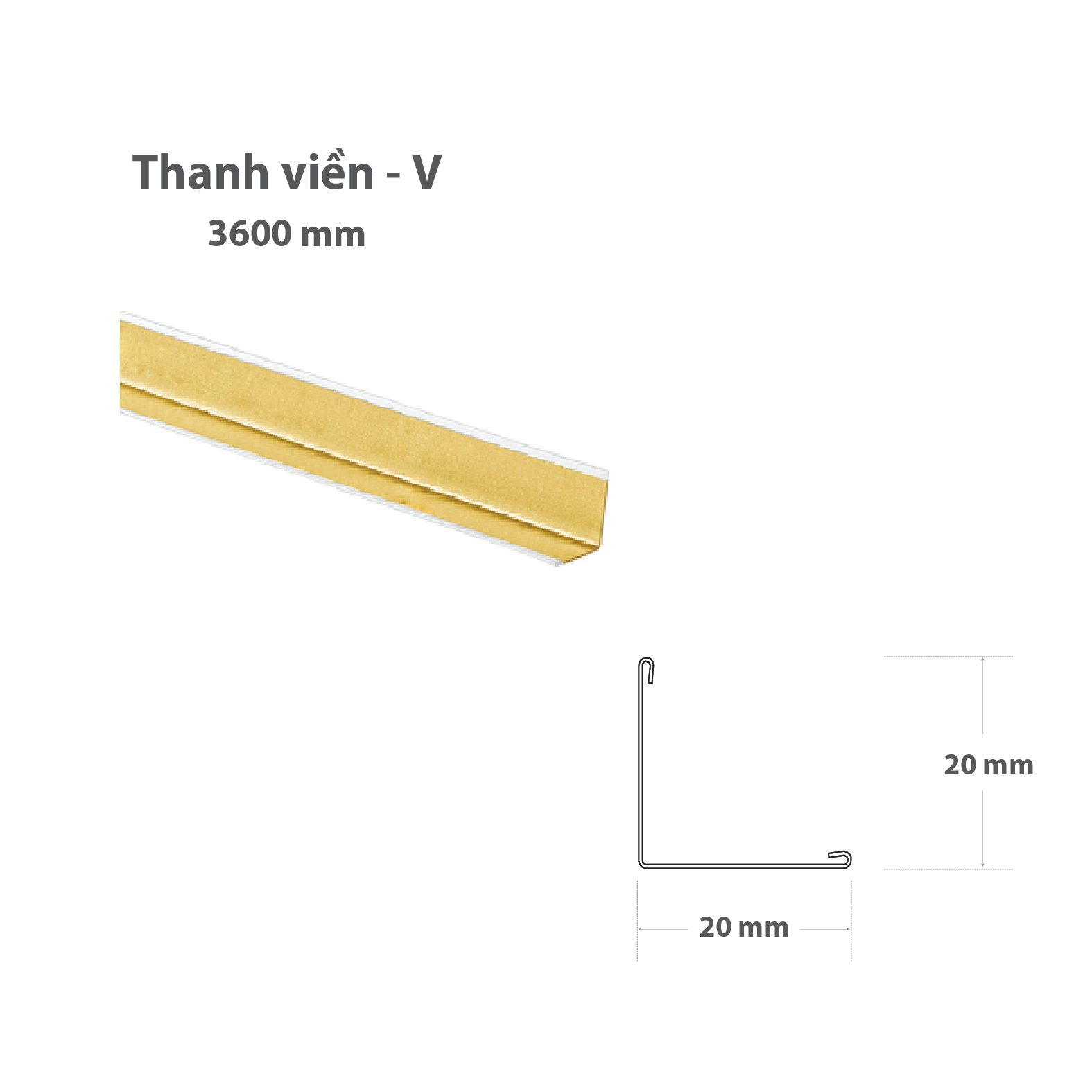 Thanh viền - V 3600mm