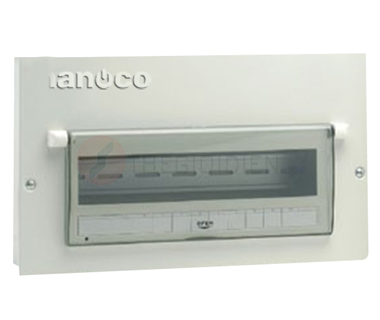 Tủ điện âm tường Nanoco NDP114, vỏ kim loại 10-14 cực
