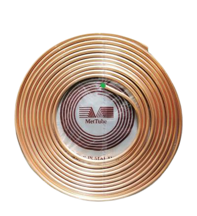 Cuộn ống đồng Mettube 10/19 gen trắng, dày 0.8mm