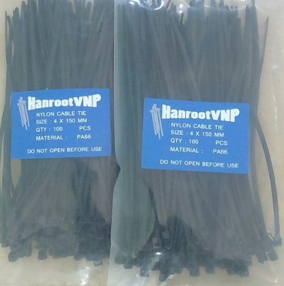Dây rút nhựa 5 tấc, KT 10x500mm, rộng 7.1mm, màu đen, 100 sợi/gói