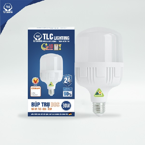 Đèn LED búp trụ DOS 15W TLC, TLC-DOS-15W-T, ánh sáng trắng