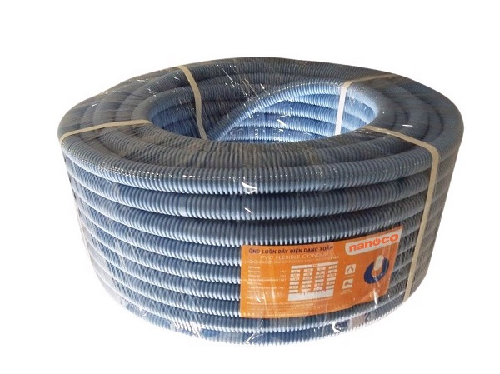 Ống ruột gà luồn dây điện nanoco FRG32GH, dạng xoắn, màu xanh, ø32mm