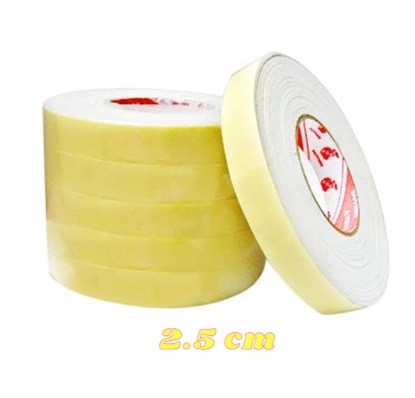 Băng keo xốp vàng 2 mặt 2.5cm 2.5F