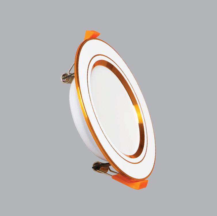 Đèn LED Downlight MPE 12W DLV-12T viền vàng, ánh sáng trắng, loại tròn âm trần