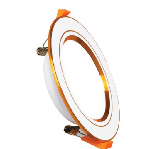 Đèn LED Downlight MPE 5W DLV2-5N viền vàng, ánh sáng trung tính, loại tròn âm trần
