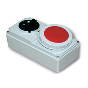 Ổ cắm công nghiệp kèm công tắc loại kín nước PCE F61252-6