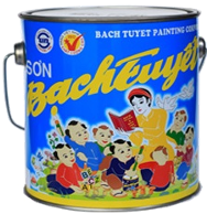 Sơn phủ alkyd (bóng) màu vàng đồng đậm bình 3kg Bạch Tuyết