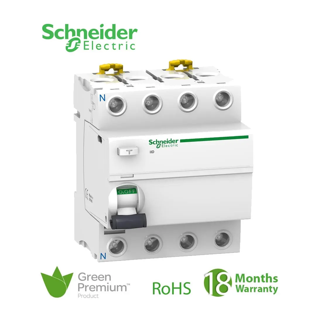 Cầu dao chống rò RCCB Easy9 ilD 4P 300mA 240-415V 40A AC type Schneider A9R74440