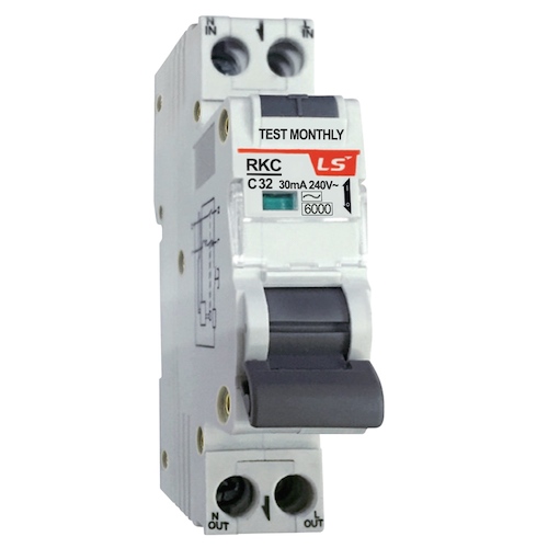 Cầu dao điện loại tép bảo vệ quá tải và chống rò điện RCBO LS, RKC 1P+N 32A 4.5kA