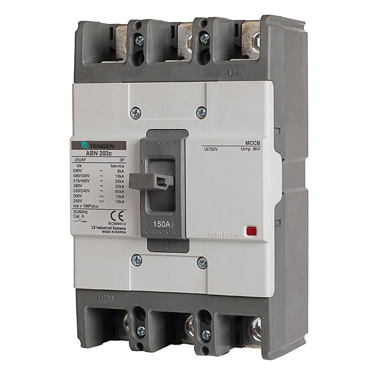Cầu dao điện MCCB 200A 30KA, LS ABN203c, loại khối 3 Pha