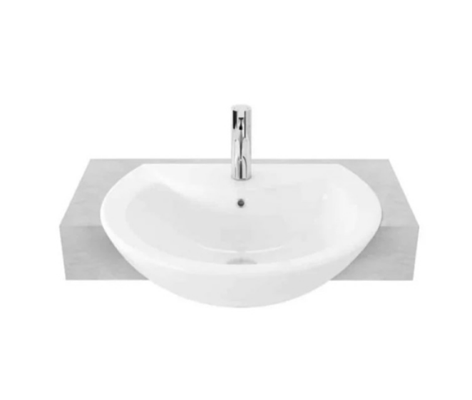 Chậu Lavabo TOTO LW824CJW/F Bán Âm Bàn, Sứ Cao Cấp