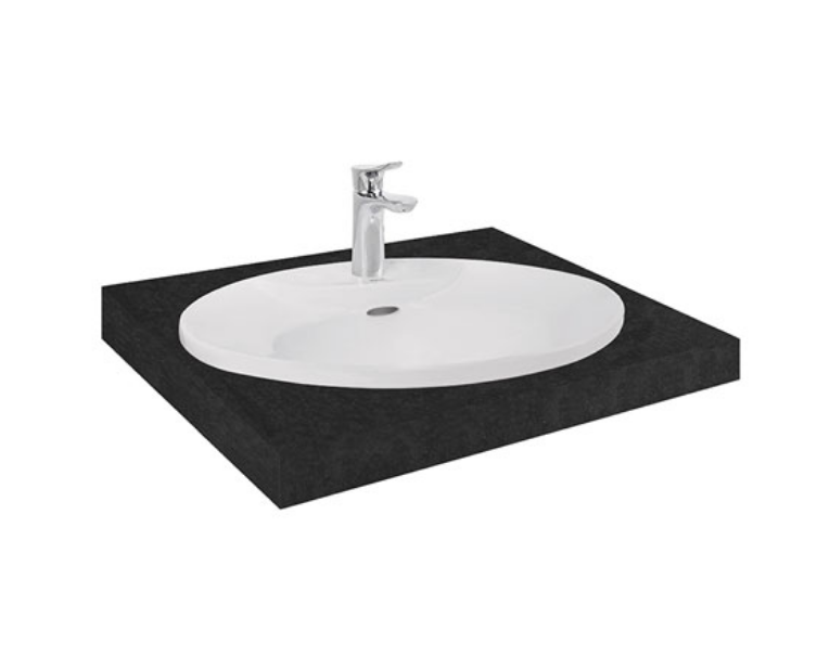 Chậu Lavabo TOTO L990C Đặt Dương Vành, Men Sứ Cao Cấp