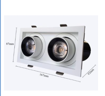 Đèn led chỉnh hướng 7 x 2 W 167x87x82 DCV series ENA DCG2x7-110/CB3, 3 màu ánh sáng