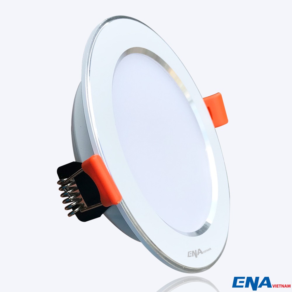 Đèn led downlight âm trần viền bạc 7W Ø85 DTF series ENA DTF07-120/SE3B, 3 màu ánh sáng
