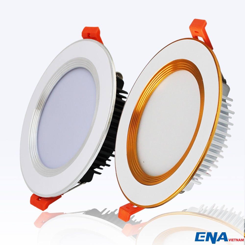 Đèn led downlight âm trần viền vàng 9W Ø90 DTL series ENA DTM09-120/SE(T)V, ánh sáng trắng