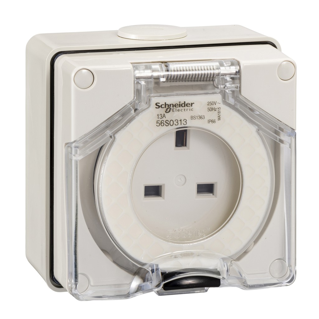 Ổ cắm phòng thấm nước IP66 dòng S56 5P 500V 20A Schneider S56SO520GY