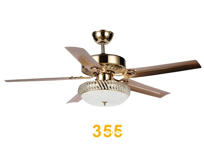 Quạt trần 355 Decor QT4801 35W có đèn LED 22W
