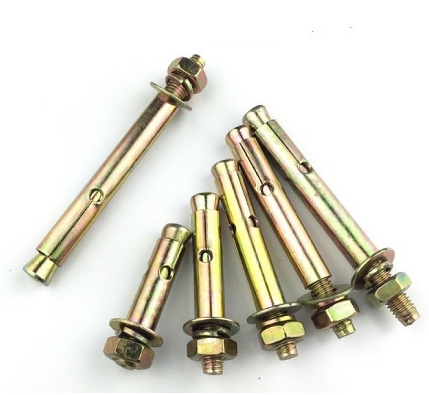 Tắc kê sắt xi vàng M6, 6x100mm