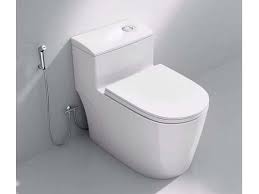 Bồn Cầu 1 Khối LUCO R 099 Nút Nhấn Lệch