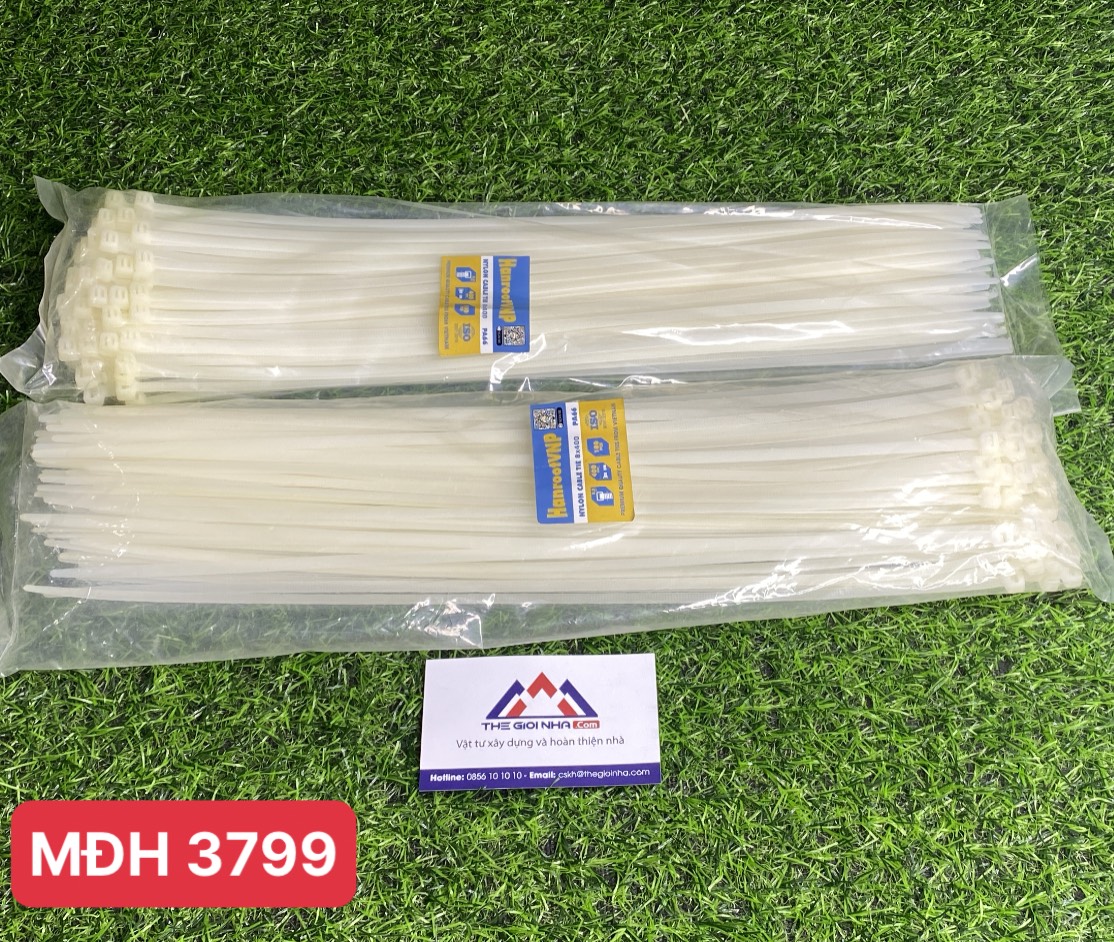 Dây rút nhựa màu trắng 8 x 400mm HUADA