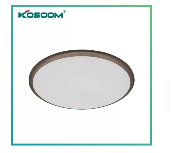 Đèn led ốp trần Artemis viền nâu 28-28-56W, kích thước D385*H65, Kosoom OP-KS-ATM-28/56-VN, ánh sáng đổi màu
