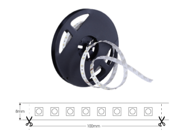 Led dây 2835 6.6W , 80 led VinaLed FSB-2835-IP33-L80, KT: L5000xW8xT1.5mm(IP33), màu xanh dương, Chiều dài 5m/cuộn