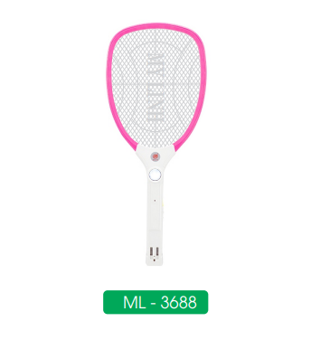 Vợt muỗi 3688 Mỹ Linh EA-ZG0001B, màu hồng trắng