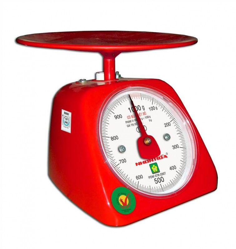 Cân nhựa mặt số 2kg Nhơn Hoà tròn CĐHN-2