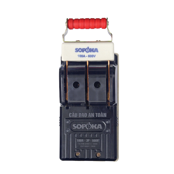 Cầu dao đế sứ cực đúc 150A 3P Sopoka D17