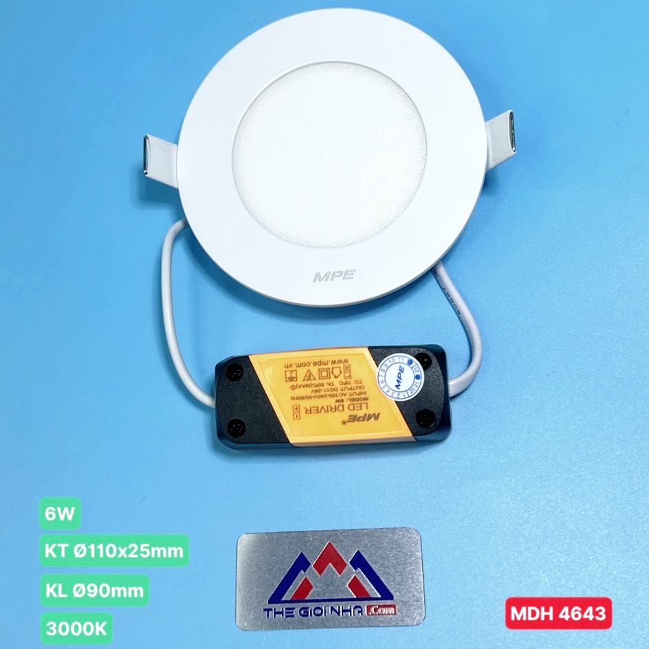 RPL-6SV, 6W, ánh sáng vàng