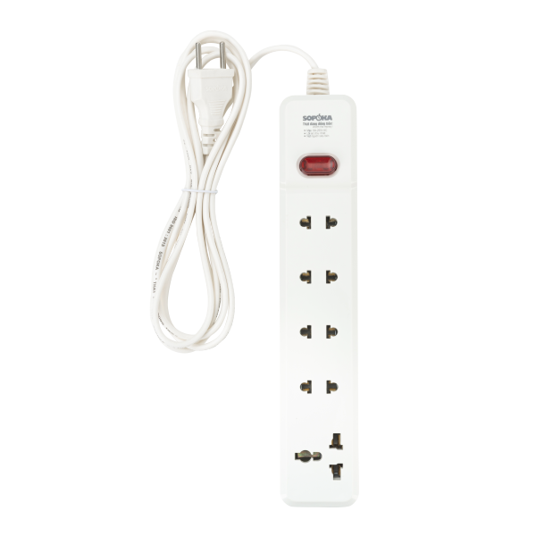 Ổ cắm lõi sứ chống cháy Sopoka 5M2-3, dây 2.5m