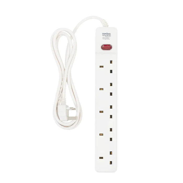 Ổ cắm tiêu chuẩn Anh Quốc Sopoka 5E1-5, dây dài 5m