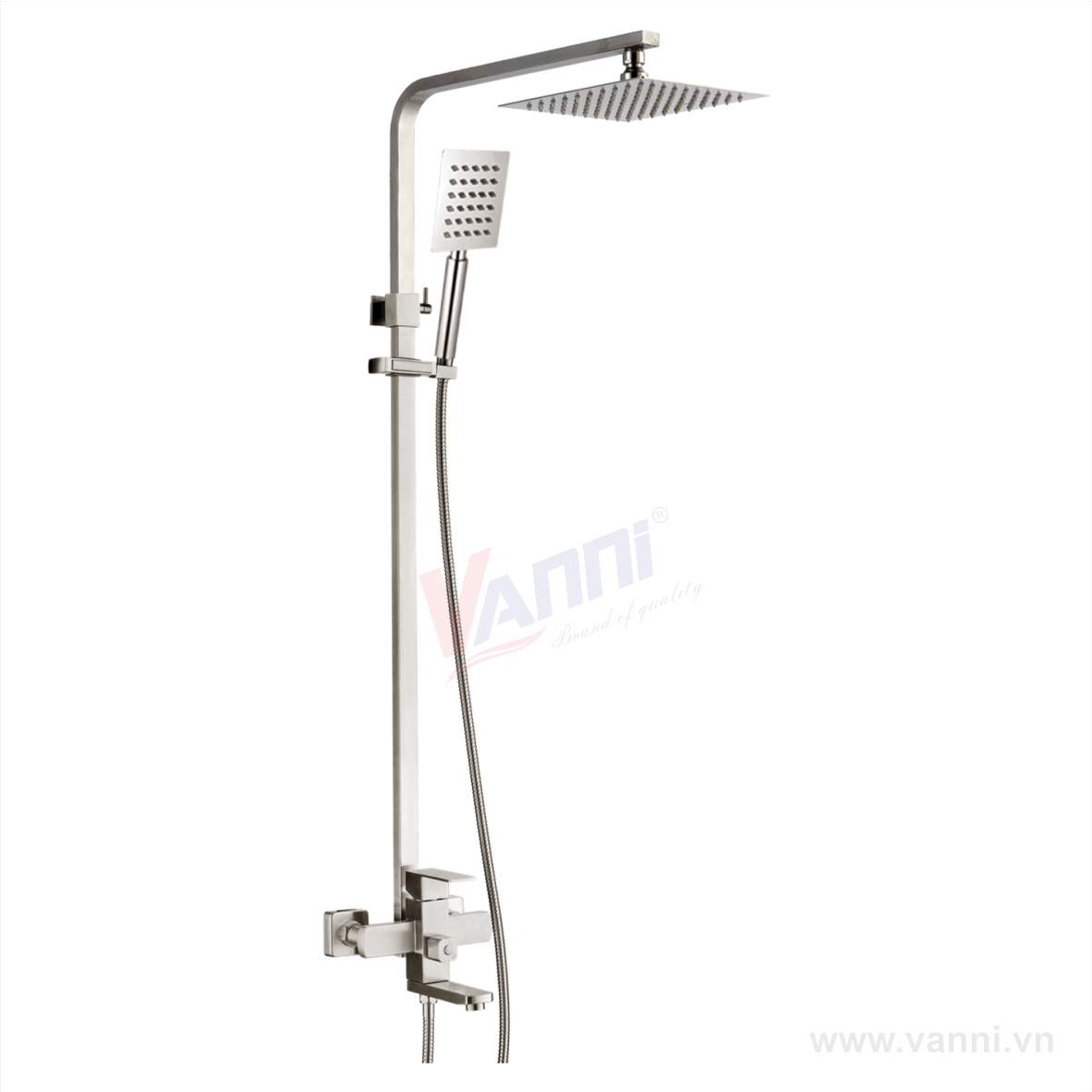 Sen cây tắm đứng nóng lạnh 3 chế độ Vanni VN-8110 Inox 304 cao cấp